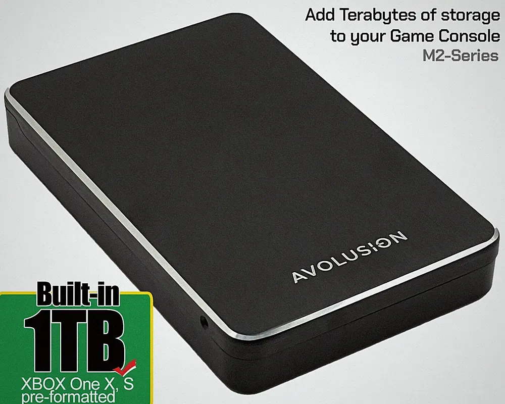 Avolusion M2 Series 1TB USB 3.0 External Portable Hard Drive (For Xbox One X, S)