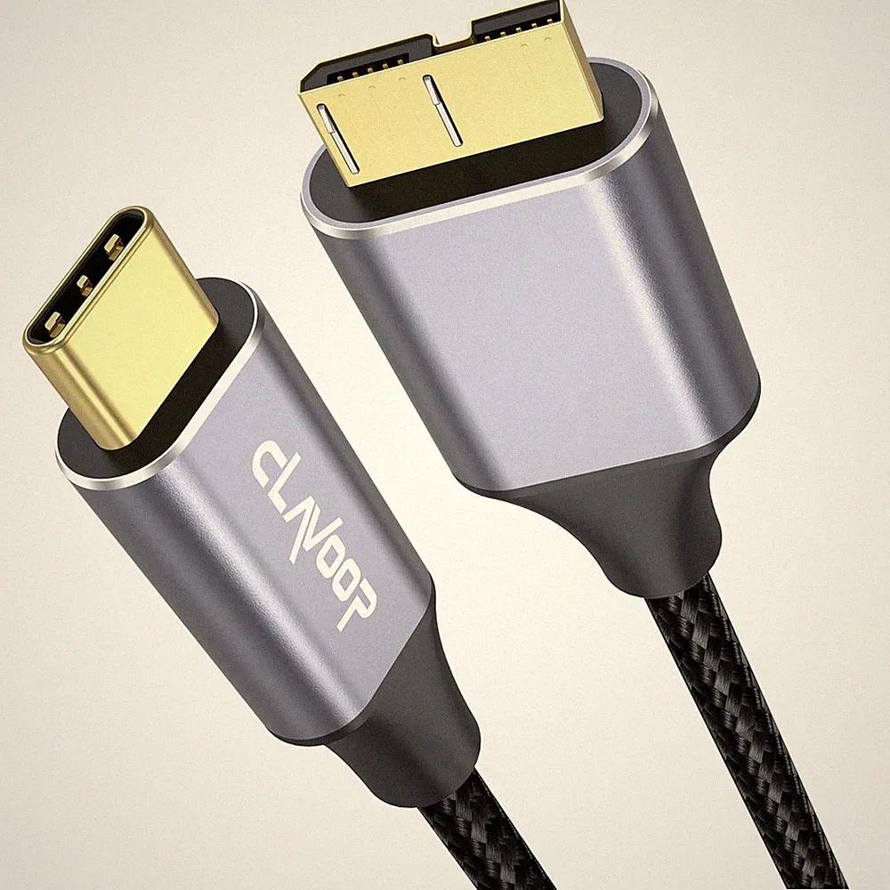 External Hard Drive Cable USB C 1.5FT, 10Gbps Micro B 3.0 to Type C Cord Wire Re