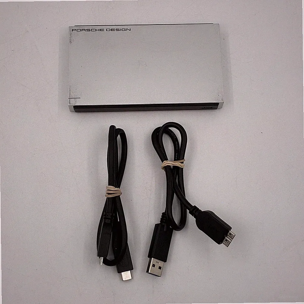 LaCie Porsche Design 1TB External Hard Drive USB 3.0 W/ USB-A or USB-C - Used B
